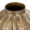 12" Brass Metal Snakeskin Inspired Vase with Dimensional Wavy Accents